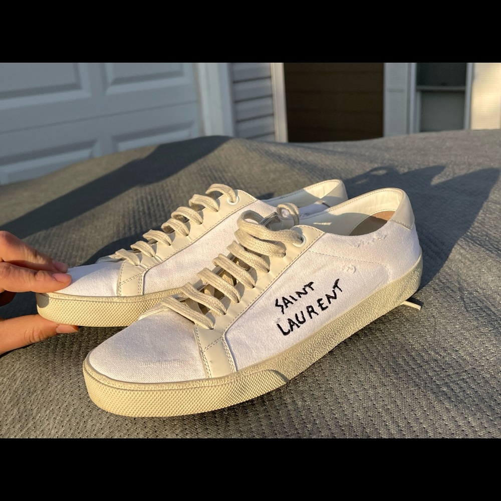 Saint Laurent Court Classic Womens Sneakers (Size 10)